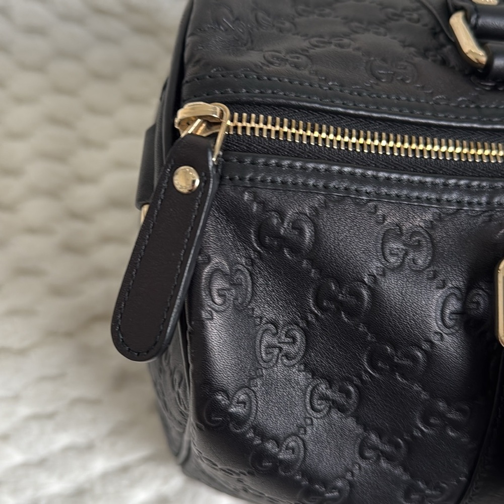 Gucci GG Guccissima Leather Boston Handbag-265697-Authentic-EUC - Picture 2 of 16